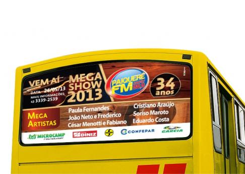 Busdoor Paiquerê FM - Megashow 2013